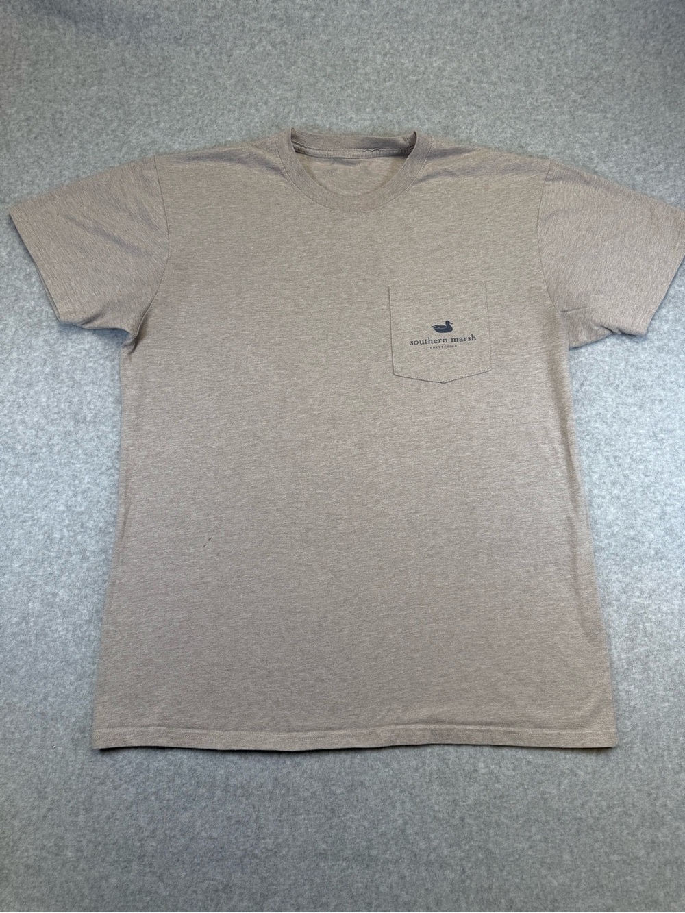 Southern Marsh Men's Short Sleeve Pocket Tee — Taupe size XL - Picture 2 of 7